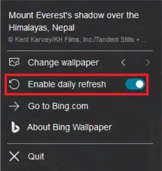 daily-refresh-toggle-327x344 كيفية تنزيل Bing Wallpaper في Windows 11