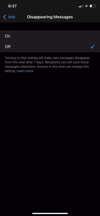 disable-disappearing-messages_7c4a12eb7455b3a1ce1ef1cadcf29289-340x736 لماذا يتم حذف رسائل WhatsApp الخاصة بك تلقائيًا