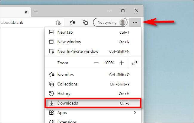 edge_click_downloads-650x413 كيفية عرض ومسح محفوظات التحميل في Microsoft Edge