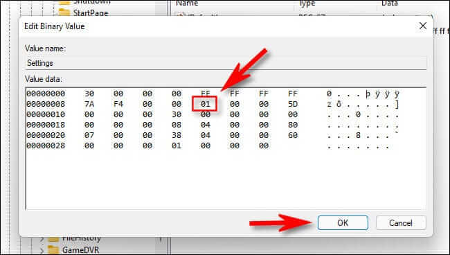 edit_binary_to_one-650x368 كيفية نقل شريط مهام Windows 11 إلى أعلى الشاشة