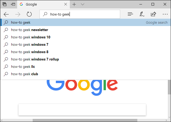 Microsoft Edge의 검색 엔진을 Bing 대신 Google로 변경하는 방법 - %categories