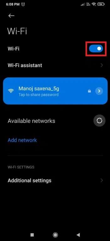 ensure-that-the-wifi-toggle-is-turned-on-and-that-350x767 كيفية إصلاح عدم عمل Wifi على الهاتف