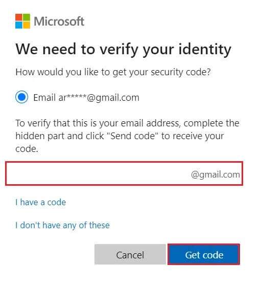 enter-email-address-and-click-on-Get-code-511x559 كيفية إعادة تعيين كلمة مرور حساب Microsoft