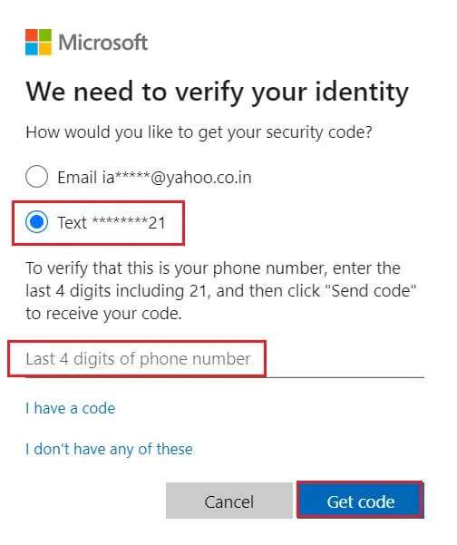 enter-last-four-digits-for-your-phone-number-and-click-on-Get-code-504x601 كيفية إعادة تعيين كلمة مرور حساب Microsoft