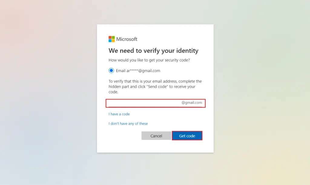 enter-your-email-address-and-click-on-Get-Code-1024x612-1-1024x612 كيفية استرداد كلمة مرور Outlook
