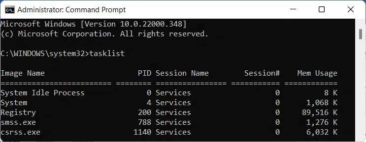 execute-tasklist-in-command-prompt-win11-743x289 كيفية عرض العمليات الجارية في Windows 11