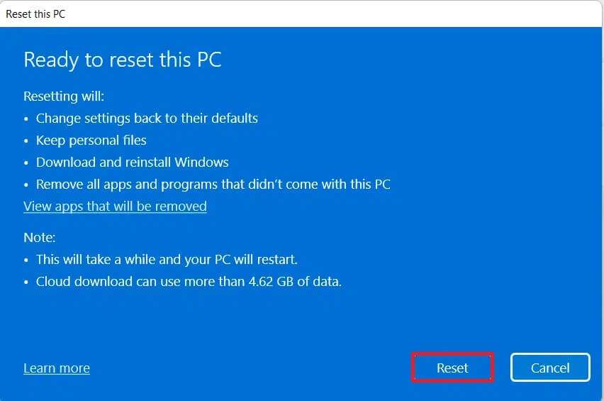 finishing-configuring-pc-reset-1-852x565 كيفية إصلاح تحديث Windows 11 العالق