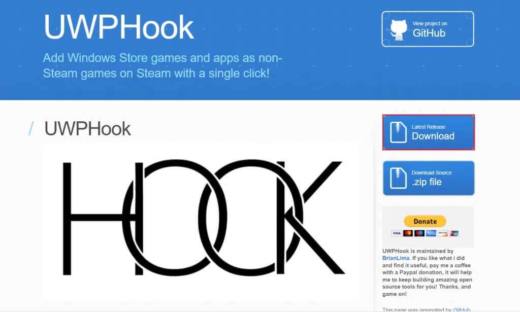 go-to-UWPHook-download-page-and-click-on-Download-1024x615-1-1024x615 كيفية إضافة ألعاب Microsoft إلى Steam