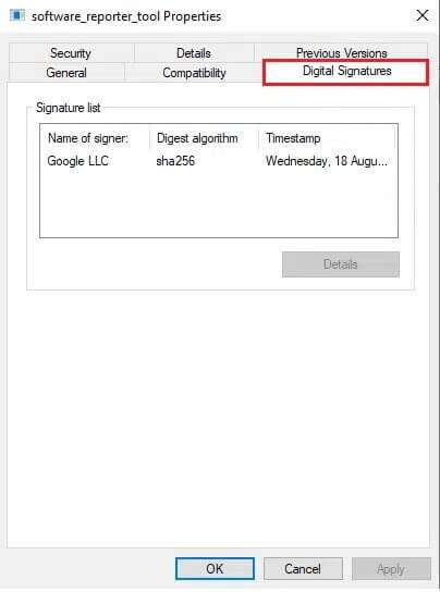go-to-digital-signatures-tab-404x544 كيفية تعطيل أداة مراسل برامج Google