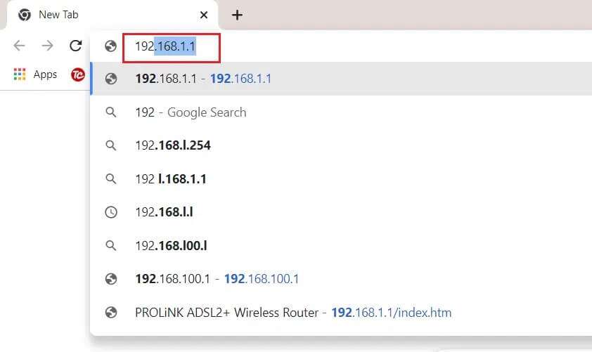 go-to-router-gateway-address-in-browser-Prolink-adsl-router-842x501 إصلاح مشكلة عدم عمل محول Wi-Fi في Windows 10