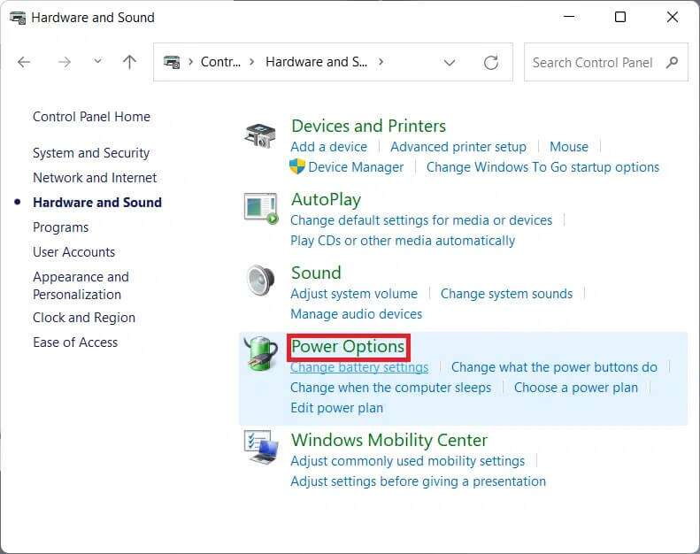 hardware-and-sound-window-1-791x626 كيفية تغيير إجراء فتح الغطاء في Windows 11