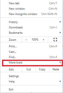 here-click-on-more-tools-option-1-2-270x397 إصلاح عدم عمل Crunchyroll على Chrome
