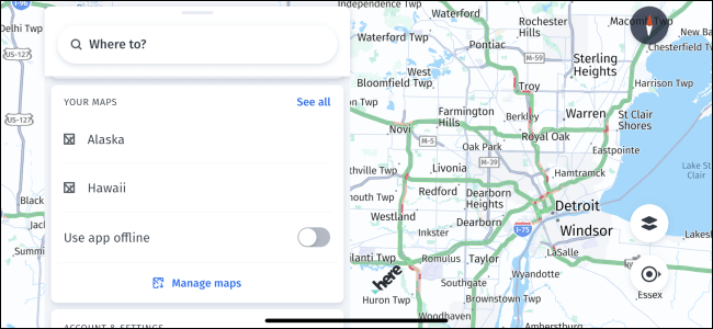 here-maps-offline كيفية الحصول على الخرائط والملاحة دون اتصال بالإنترنت على iPhone