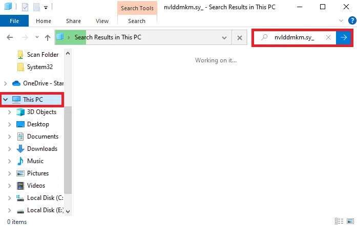 here-navigate-to-this-pc-and-search-nvlddmkm-sy_-697x442 إصلاح فشل nvlddmkm.sys في Windows 10