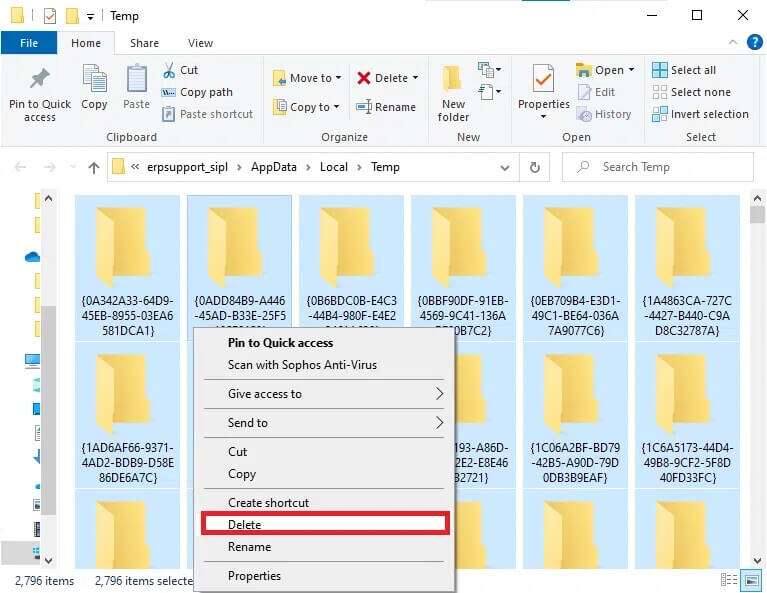 here-select-the-delete-option-767x593 إصلاح عدم عمل أداة إنشاء وسائط Windows
