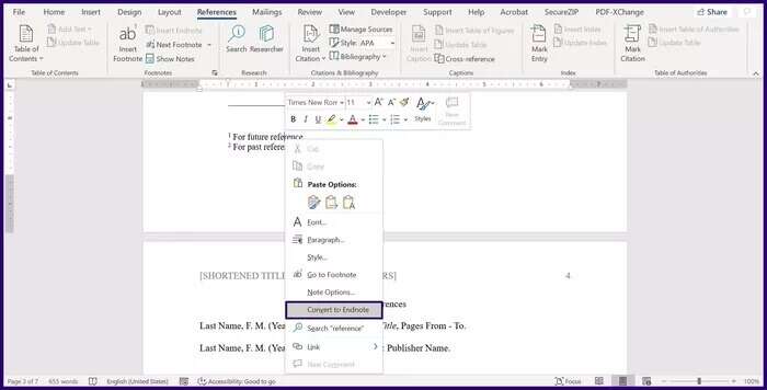 how to create and insert footnotes and endnotes in Microsoft Word step 10 935adec67b324b146ff212ec4c69054f 700x356 - كيفية إنشاء وإدراج الهوامش والتعليقات الختامية في Microsoft Word