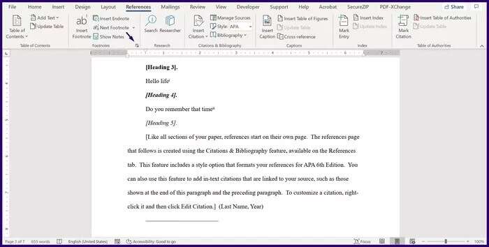 how to create and insert footnotes and endnotes in Microsoft Word step 11 935adec67b324b146ff212ec4c69054f 700x354 - كيفية إنشاء وإدراج الهوامش والتعليقات الختامية في Microsoft Word