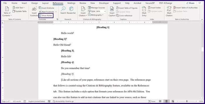 how to create and insert footnotes and endnotes in Microsoft Word step 7 935adec67b324b146ff212ec4c69054f 700x357 - كيفية إنشاء وإدراج الهوامش والتعليقات الختامية في Microsoft Word