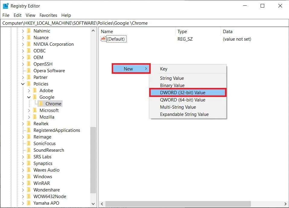 in-the-chrome-folder-right-click-anywhere-on-the-957x691 كيفية تعطيل أداة مراسل برامج Google