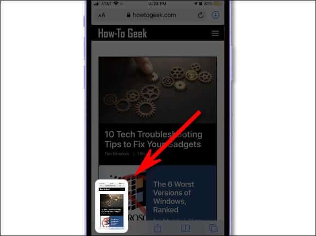 iphone_12_tap_screenshot_thumbnail-650x486 كيفية التقاط لقطة للشاشة على iPhone 13