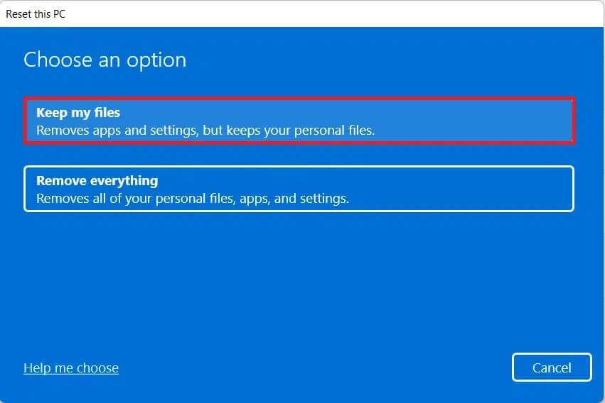 keep-my-files-option-1-851x568 كيفية إصلاح تحديث Windows 11 العالق