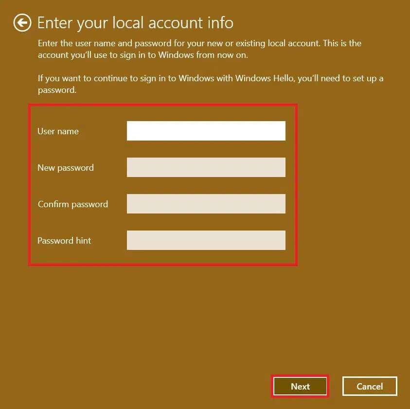 local-account-info-843x841 كيفية إنشاء حساب محلي في Windows 11