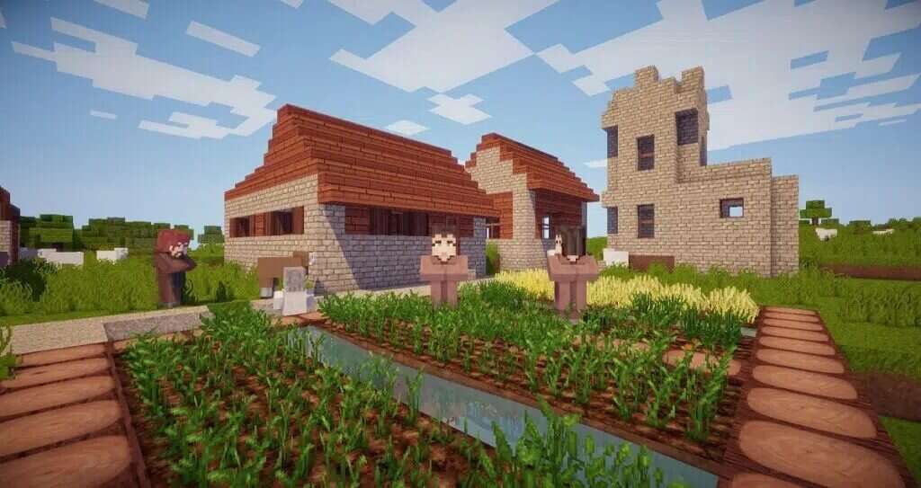 minecraft-village-1024x543-1-1024x543 كيفية استخدام رموز ألوان Minecraft