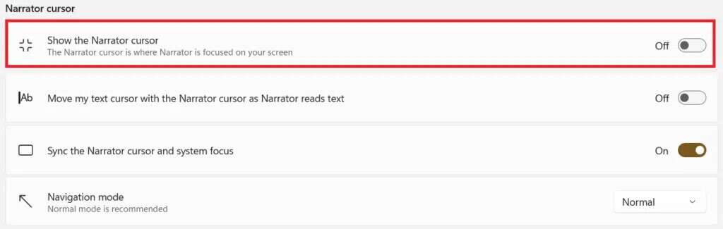 narrator-cursor-1024x325-1-1024x325 كيفية تمكين تنبيه Narrator Caps Lock في Windows 11