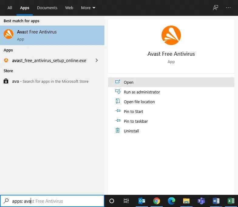 navigate-to-the-search-menu-type-avast-and-open-t-784x680 كيفية إصلاح عدم عمل Crunchyroll