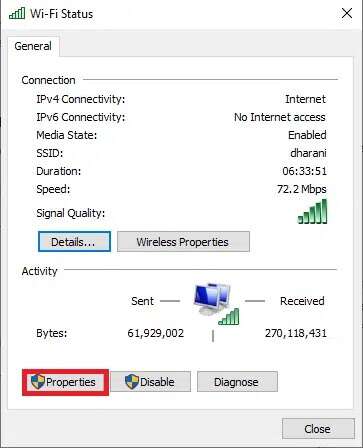 now-click-on-properties--363x448 إصلاح خطأ عدم وجود تكوين IP صالح في Ethernet