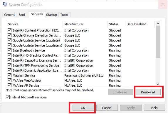 now-press-disable-all-button-and-then-click-ok-to-572x387 7 طرق لإصلاح أخطاء شاشة الموت الزرقاء في iaStorA.sys على Windows 10