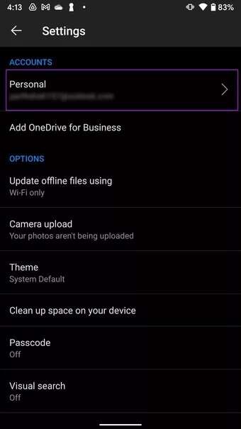 onedrive-android-account_7c4a12eb7455b3a1ce1ef1cadcf29289-340x605 أفضل 5 طرق لتعطيل إشعارات ذكريات OneDrive على Windows والجوال