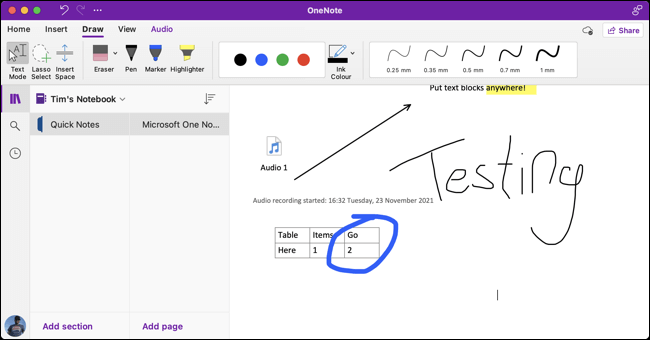 onenote أفضل تطبيقات تدوين الملاحظات لنظام التشغيل Mac