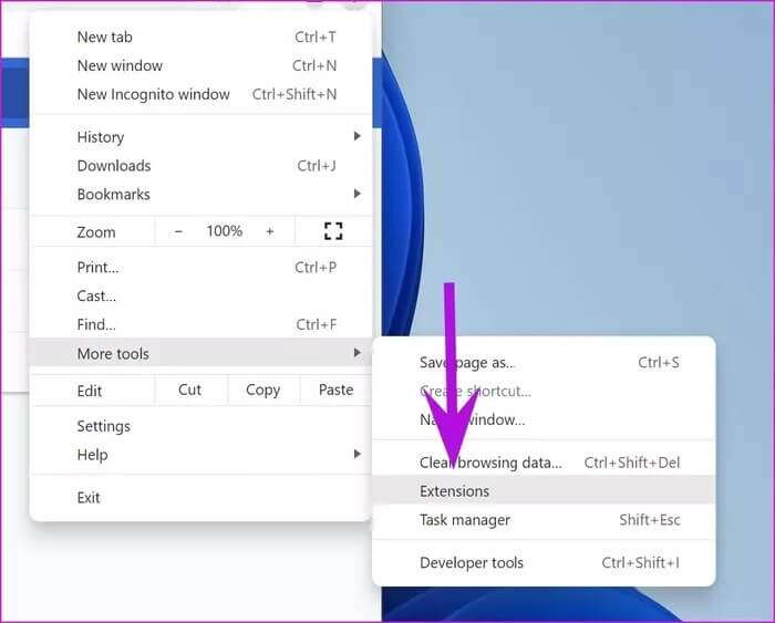 open-extensions-menu_935adec67b324b146ff212ec4c69054f-700x563 أفضل 7 طرق لإصلاح عرض خطوط غير واضحة في Google Chrome على Windows