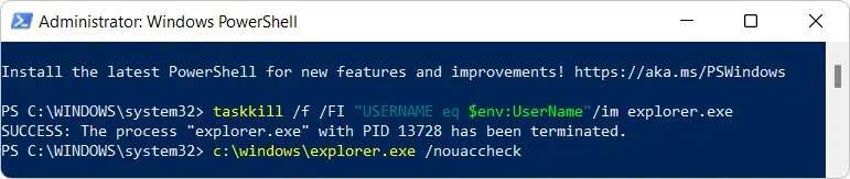 powershell-command-to-run-file-explorer-as-adminis-771x163 كيفية تشغيل مستكشف الملفات كمسؤول في Windows 11