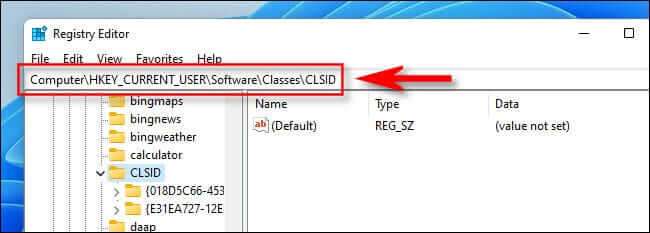 registry_path_clsid-650x233 كيفية استعادة قوائم السياق القديمة في Windows 11