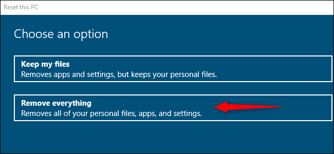 remove-everything كيفية مسح محرك أقراص على نظام التشغيل Windows 10 أو Windows 11