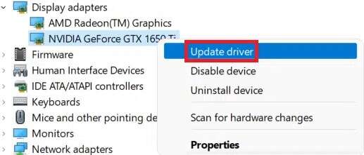 right-click-context-menu-for-installed-device-517x221 إصلاح رمز الخطأ 0x8007007f في Windows 11