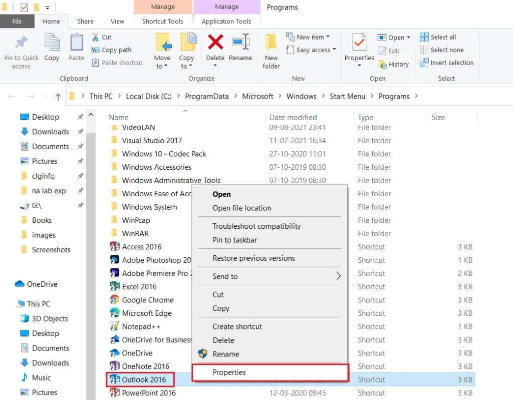 إصلاح عدم فتح تطبيق Outlook في Windows 10 - %categories