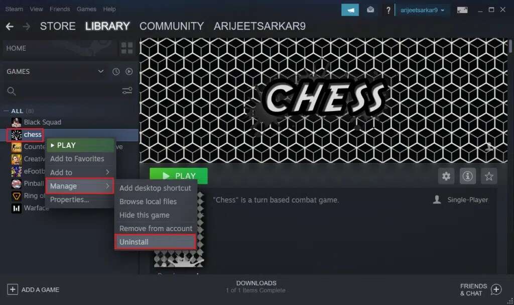 right-click-on-game-and-select-manage-then-uninstall-in-Steam-1024x607-1-1024x607 كيفية إلغاء تثبيت ألعاب Steam