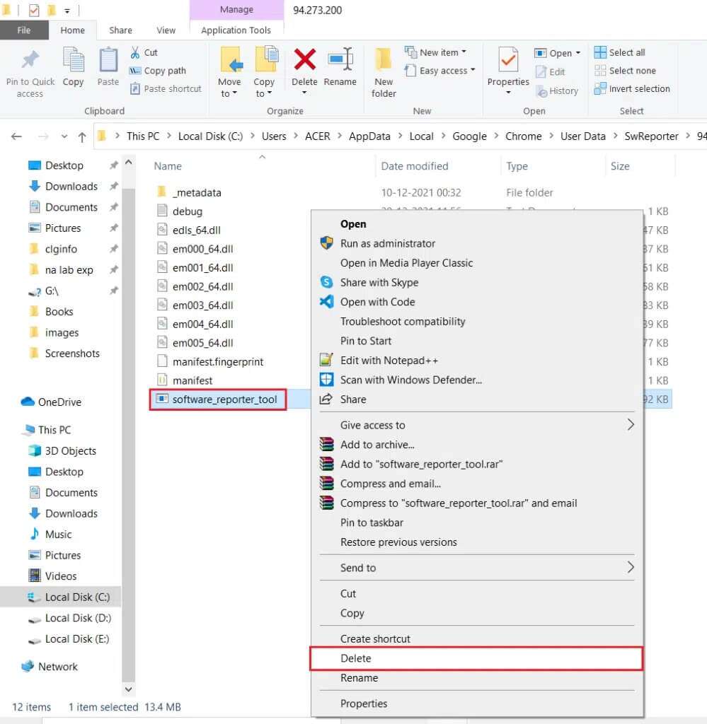 right-click-on-software-reporter-tool-and-select-Delete-option-999x1024-1-999x1024 كيفية تعطيل أداة مراسل برامج Google