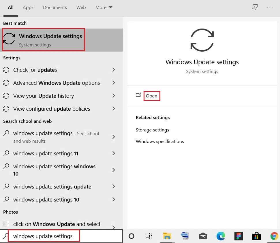 search-for-windows-update-settings-and-click-on-Open-971x843 7 طرق لإصلاح أخطاء شاشة الموت الزرقاء في iaStorA.sys على Windows 10