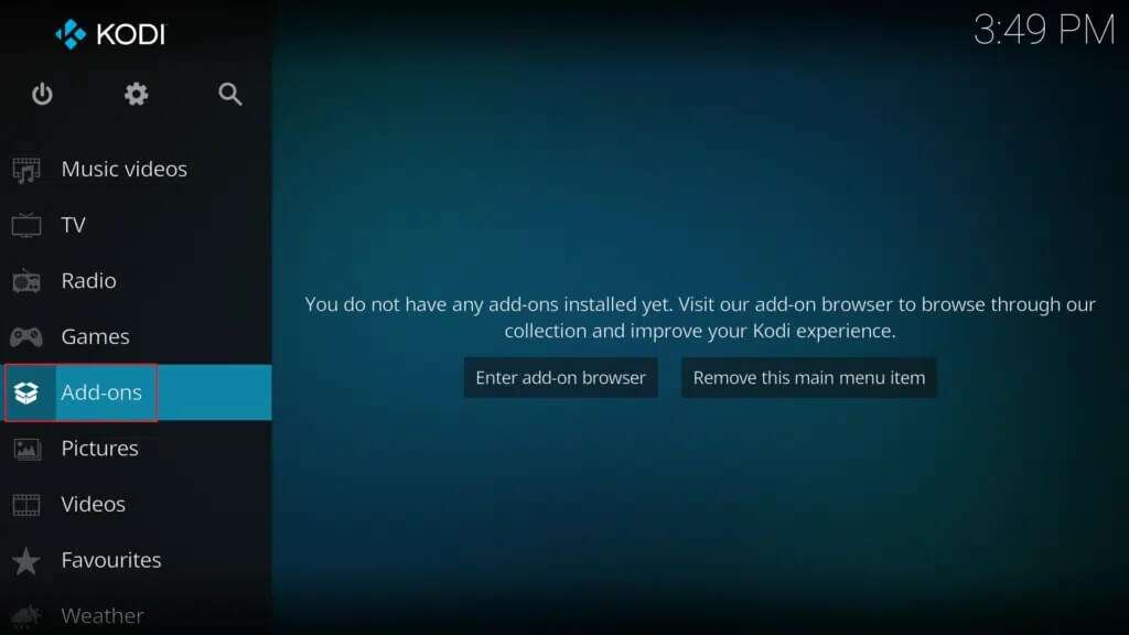 select-add-ons-option-in-kodi-app-1024x576-1-1024x576 كيفية تثبيت إضافات Kodi