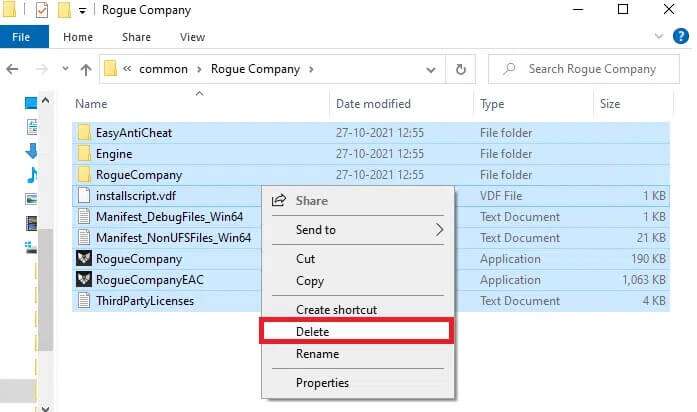 select-all-the-files-within-the-game-folder-right-697x412 كيفية إلغاء تثبيت ألعاب Steam