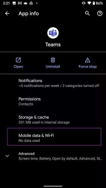 select-mobile-data-and-wifi_7c4a12eb7455b3a1ce1ef1cadcf29289-340x605 أفضل 8 طرق لإصلاح عدم عمل إشعارات Microsoft Teams على Android