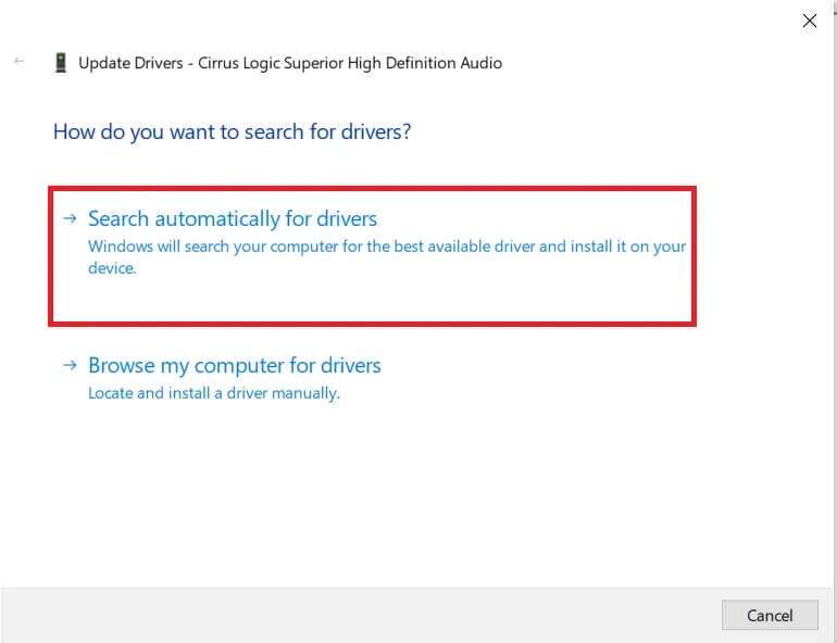 select-search-automatically-for-drivers-1-1-770x592 إصلاح خطأ عدم تثبيت أجهزة الصوت على Windows 10