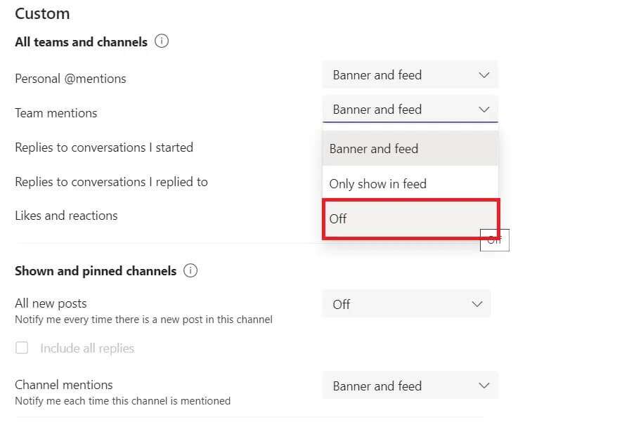 select-the-option-off-from-the-drop-down-list-for-895x608 كيفية إيقاف إشعارات Microsoft Teams المنبثقة
