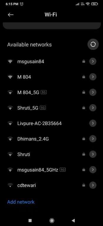 select-the-wifi-network-to-which-you-wish-to-join-350x766 كيفية إصلاح عدم عمل Wifi على الهاتف