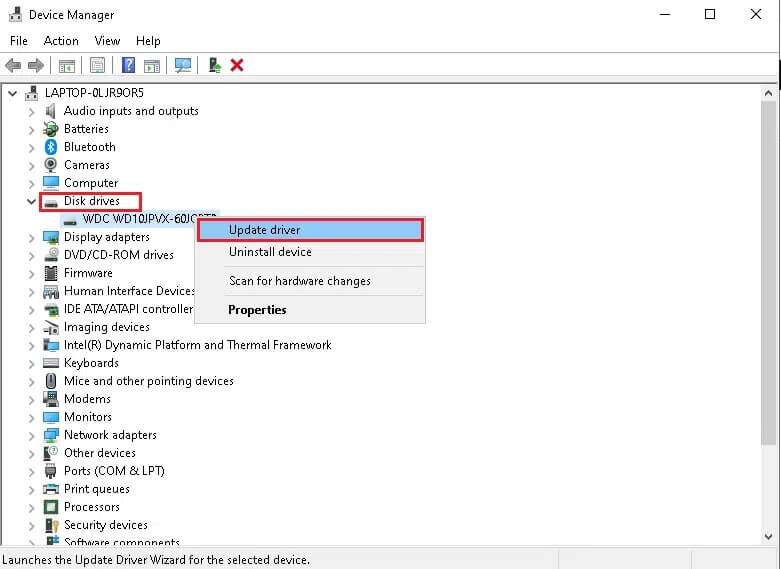 select-update-driver-from-the-menu--781x569 إصلاح عدم ظهور القرص الصلب في Windows 10