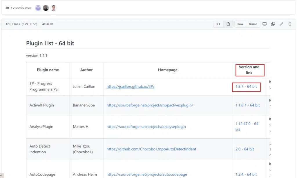 select-version-and-link-of-notepad-plugin-in-the-github-page-1024x614-1-1024x614 كيفية إضافة البرنامج المساعد Notepad ++ على Windows 10